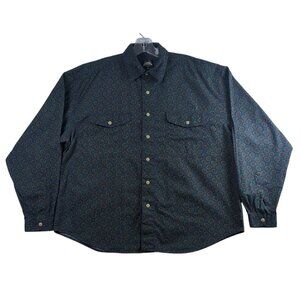 Vintage Lee Floral Paisley Print Mens XL 90s Button Up Long Sleeve Casual Shirt